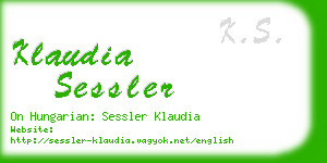 klaudia sessler business card